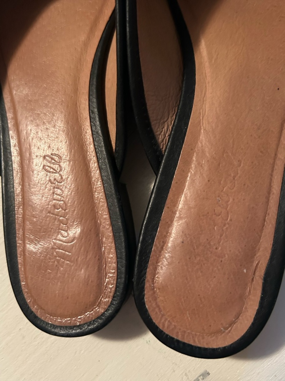 Madewell Black Leather Square-Toe Slide Mules - Picture 4 of 7